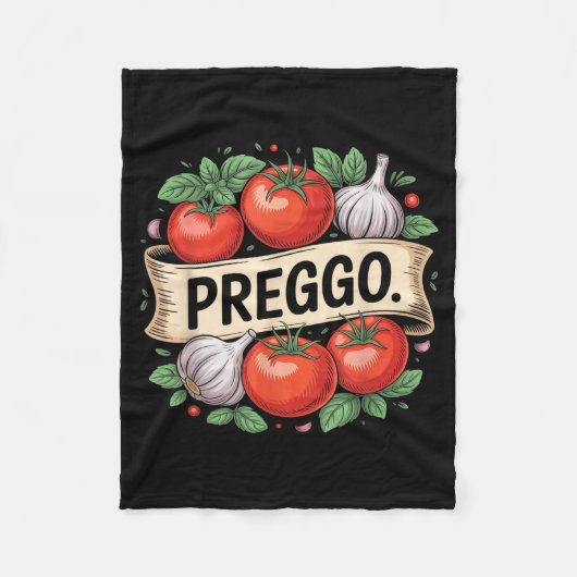Couverture Polaire Pregnancy Announcement Prego Pasta Sauce Funny Pre (Devant)