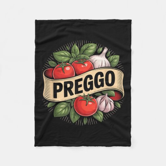 Couverture Polaire Pregnancy Announcement Prego Pasta Sauce Funny Pre (Devant)