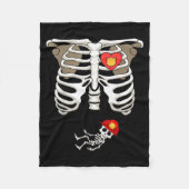 Couverture Polaire Pregnancy Skeleton Rib Funny Firefighter Bump Shir (Devant)