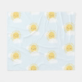Couverture Polaire Premier anniversaire Baby shower Sunshine Cute Par (Devant (Horizontal))