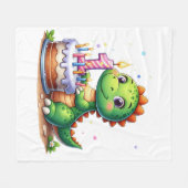 Couverture Polaire Premier anniversaire de Dino (Devant (Horizontal))