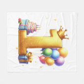 Couverture Polaire Premier anniversaire doré (Devant (Horizontal))