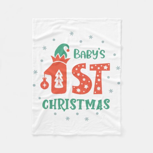 Couverture Polaire Premier Noël de bébé (Devant)