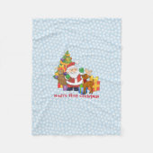 Couverture Polaire Premier Noël du bébé garçon Personnaliser le nom P (Devant)