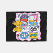 Couverture Polaire Première Année Retour À L'École Mets Lettres (Devant (Horizontal))