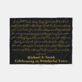 Couverture Polaire Première Danse Chanson Lyrics Anniversaire Cadeaux (Devant (Horizontal))