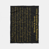 Couverture Polaire Première Danse Chanson Lyrics Anniversaire Cadeaux (Devant)