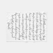 Couverture Polaire Première Danse Chanson Lyrics Anniversaire Cadeaux (Devant (Horizontal))