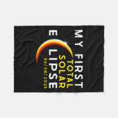 Couverture Polaire Première Éclipse Solaire Total 8 Avril Enfants Jeu (Devant (Horizontal))