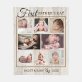 Couverture Polaire Première Fête des pères Bois naturel 8 Photo Colla (Devant)