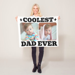 Couverture Polaire Première Fête des Pères Papa le Plus Cool Bébé Pho