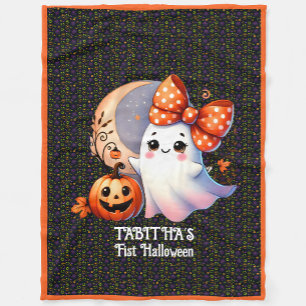 Couverture Polaire Première Halloween chaude Ajouter un nom bébé