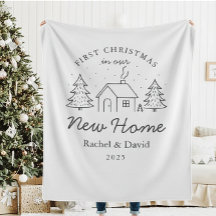 Première Noël dans notre nouvelle maison” Plaid