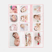 Couverture Polaire Premières photos de l'année du bébé rose (Devant)