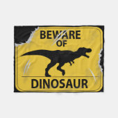 Couverture Polaire Prenez garde du dinosaure (endommagé) (Devant (Horizontal))