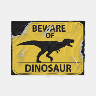 Couverture Polaire Prenez garde du dinosaure (endommagé)