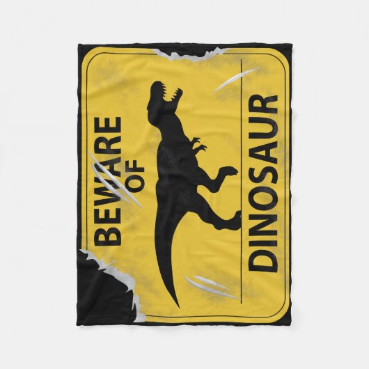 Couverture Polaire Prenez garde du dinosaure (endommagé) (Devant)