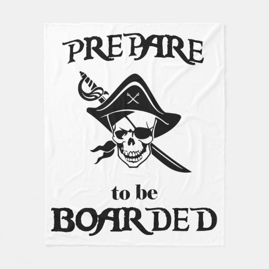 Couverture Polaire Préparez-vous à embarquer Crâne et épée de pirate  (Devant)