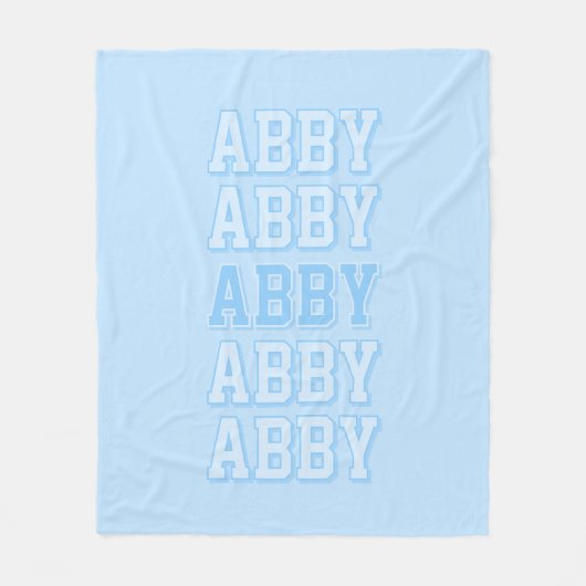 Couverture Polaire Préppy Blue Varsity Name (Devant)