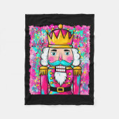 Couverture Polaire Preppy Nutcracker Merry Christmas Xmas Pajamas Wom (Devant)