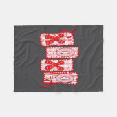 Couverture Polaire Preppy Xoxo Coquette Bow Hearts Valentine's Day Wo (Devant (Horizontal))