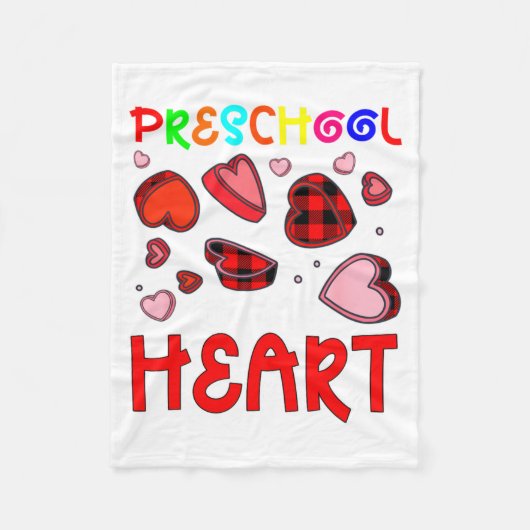 Couverture Polaire Preschool Has My Heart Valentines Hearts Teacher  (Devant)