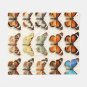 Couverture Polaire Présentation en grille de collection de papillons (Devant (Horizontal))