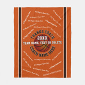 Couverture Polaire Présents blancs oranges de noir pour des (Devant)