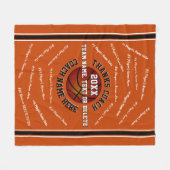 Couverture Polaire Présents blancs oranges de noir pour des (Devant (Horizontal))