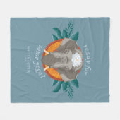 Couverture Polaire Prêt pour le Yoga ? - Le Lotus Blanc (Devant (Horizontal))