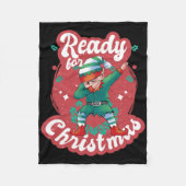 Couverture Polaire Prêt Pour Noël Elf Xmas Santa Claus Snow Adven (Devant)
