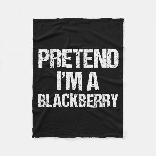 Couverture Polaire Pretend I'm A Blackberry Funny Lazy Halloween Cost (Devant)