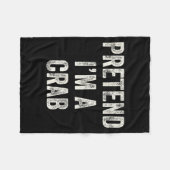 Couverture Polaire Pretend I'm A Crab Funny Last Minute Halloween Cos (Devant (Horizontal))