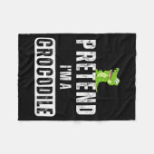 Couverture Polaire Pretend I'm A Crocodile Lazy Halloween Easy Costum (Devant (Horizontal))