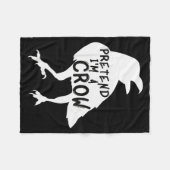 Couverture Polaire Pretend I'm A Crow Funny Lazy Halloween Costume (Devant (Horizontal))