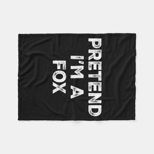 Couverture Polaire Pretend I'm A Fox Lazy Halloween Costume (Devant (Horizontal))