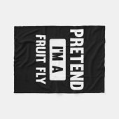 Couverture Polaire Pretend I'm A Fruit Fly Funny Halloween Costume  (Devant (Horizontal))