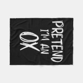 Couverture Polaire Pretend I'm A Ox Costume Halloween Party Family La (Devant (Horizontal))