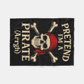 Couverture Polaire Pretend Im A Rate Arrgh Skull Crossbones Men Women (Devant (Horizontal))