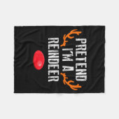 Couverture Polaire Pretend I'm A Reindeer Funny Lazy Christmas Mens W (Devant (Horizontal))