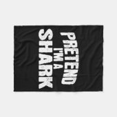 Couverture Polaire Pretend I'm A Shark Funny Halloween Costume (Devant (Horizontal))
