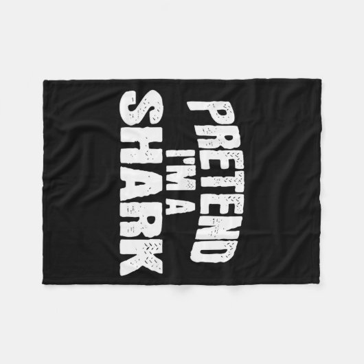 Couverture Polaire Pretend I'm A Shark Funny Halloween Costume  (Devant (Horizontal))