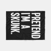 Couverture Polaire Pretend I'm A Skunk Funny Halloween Party Costume  (Devant (Horizontal))