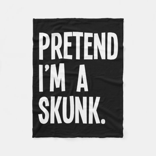 Couverture Polaire Pretend I'm A Skunk Funny Halloween Party Costume  (Devant)