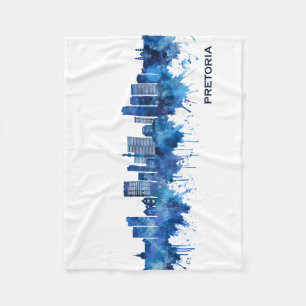 Couverture Polaire Pretoria Afrique du Sud Skyline Blue
