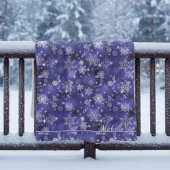 Couverture Polaire Prettiest Snowflakes Motif Violet ID846
