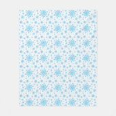 Couverture Polaire Pretty Blue Christmas Snowflakes sur Winter White (Devant)