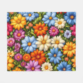 Couverture Polaire Pretty Flowers, Brightly Colored (Devant (Horizontal))
