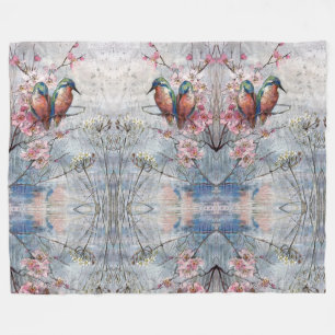 Couverture Polaire Pretty Painted Kingfish and Flowers