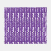 Couverture Polaire Pretty Purple Customizable Name Collage (Devant (Horizontal))